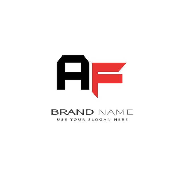 AF477 letter AF logo design