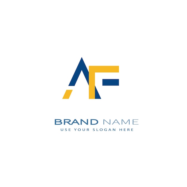 AF482 letter AF logo design