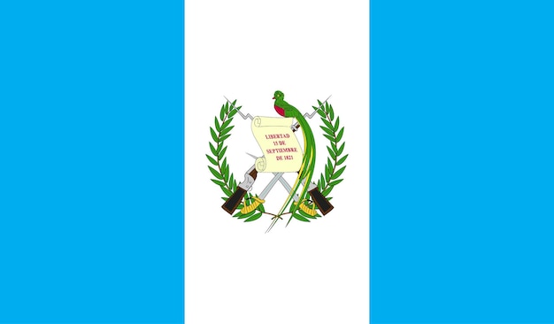 Afbeelding van de vlag van Guatemala voor elk ontwerp in eenvoudige stijl