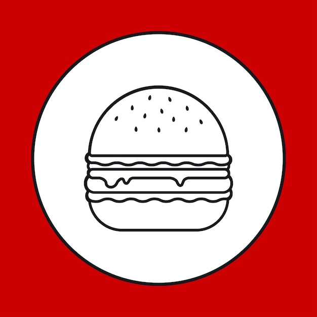 Afbeelding van een hamburger Vector illustratie
