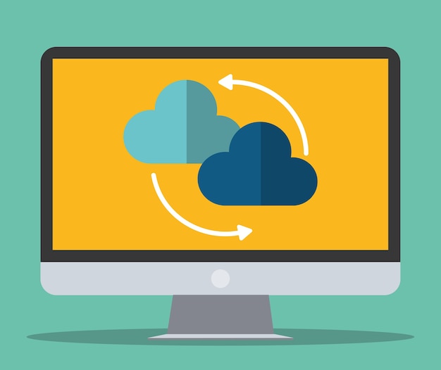 Vector afbeelding wolk opslag pictogram