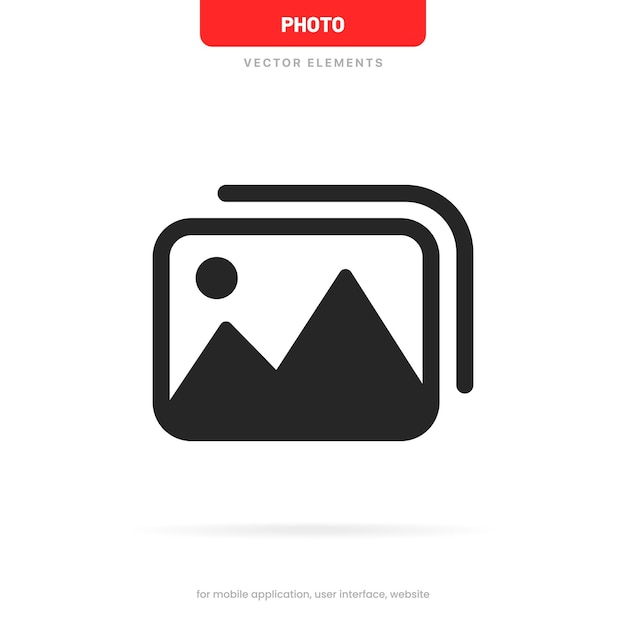 Afbeeldingspictogram of logo in lijnstijl. Voorbeeld Afbeeldingssymbool voor UI UX website mobiele app. VectorEPS10