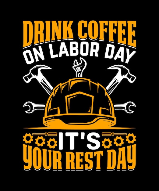 Afdrukbaar Labor Day T-shirtontwerp