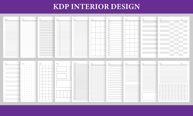 Afdrukbaar notebookpapier kdp-interieur 20 afdrukbaar notebookpapier bewerkbaar kdp-interieur