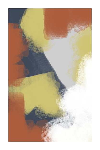 Afdrukbare abstracte penselen decoratieposter voor aan de muur