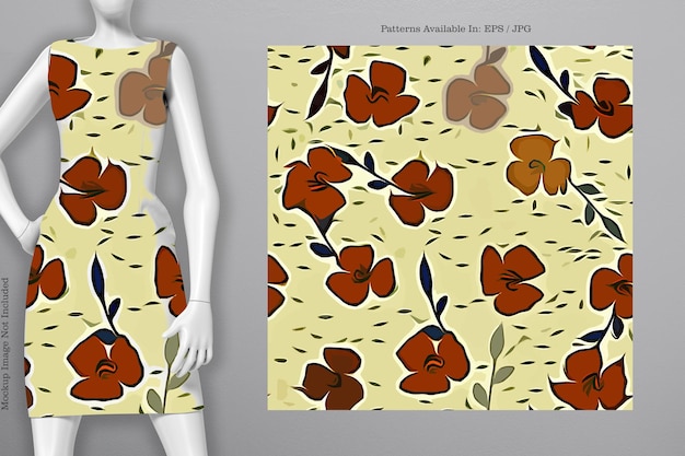 Vector afdrukbare vector omslagpatroon jurk tshirt telefoon notebookpapier textiel- en behangtextuur
