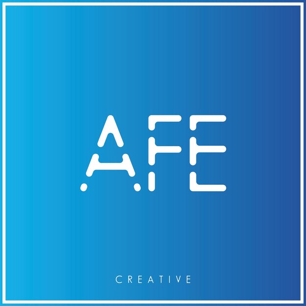 AFE 크리에이티브 터 로고 디자인 미니멀 로고 프리미엄 터 일러스트레이션 모노그램