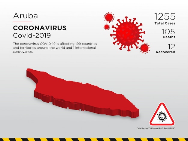 Modello di progettazione del paese interessato del coronavirus