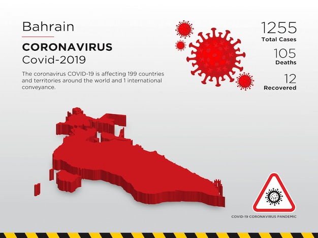 Affected country of coronavirus disease design template