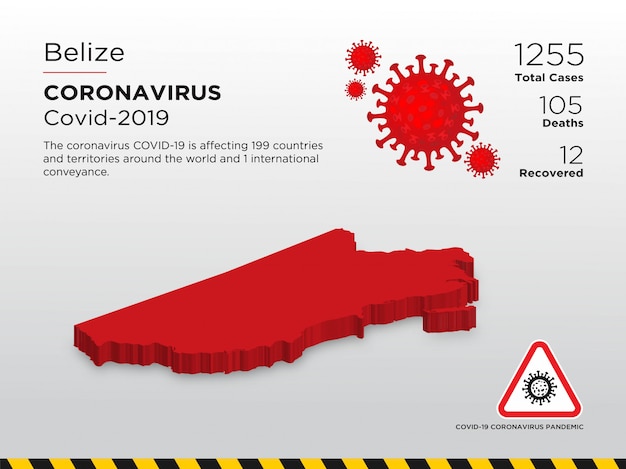 Modello di progettazione del paese interessato del coronavirus