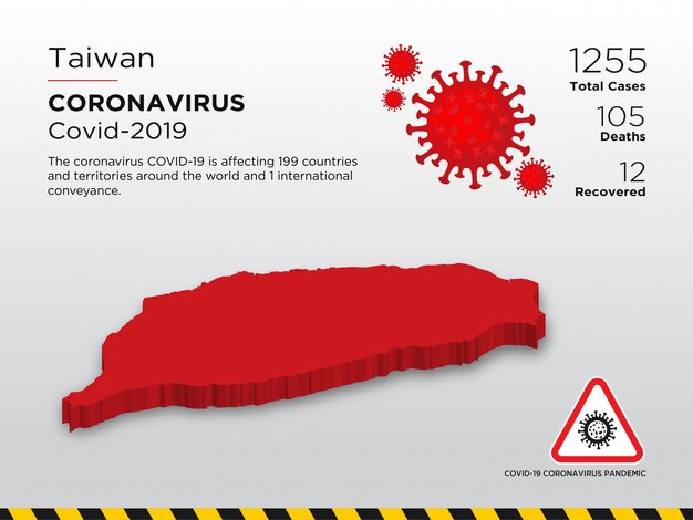 Affected country of coronavirus disease design template