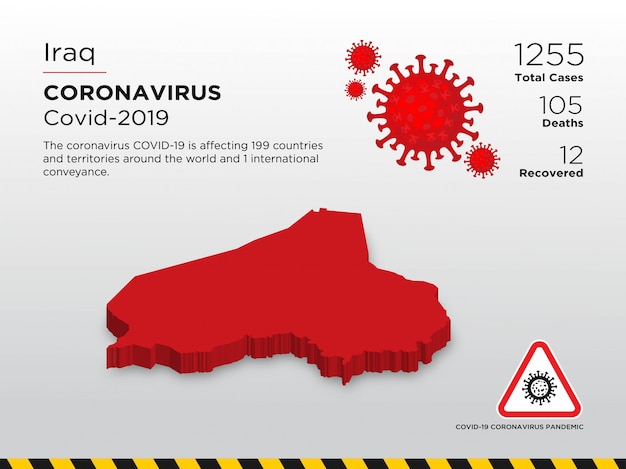 Affected country of coronavirus disease design template