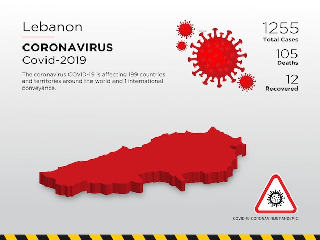 Affected country of coronavirus disease design template