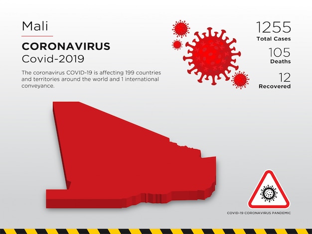 Affected country of coronavirus disease design template