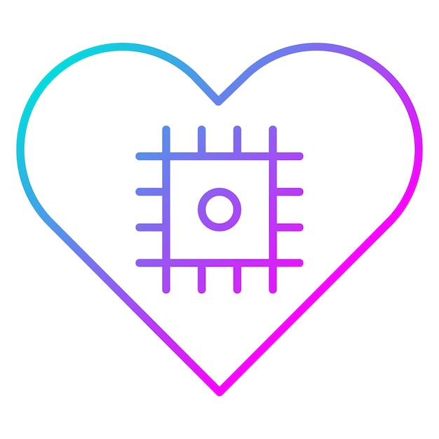 Affective Computing vector icoon Kan worden gebruikt voor Data Analytics iconset