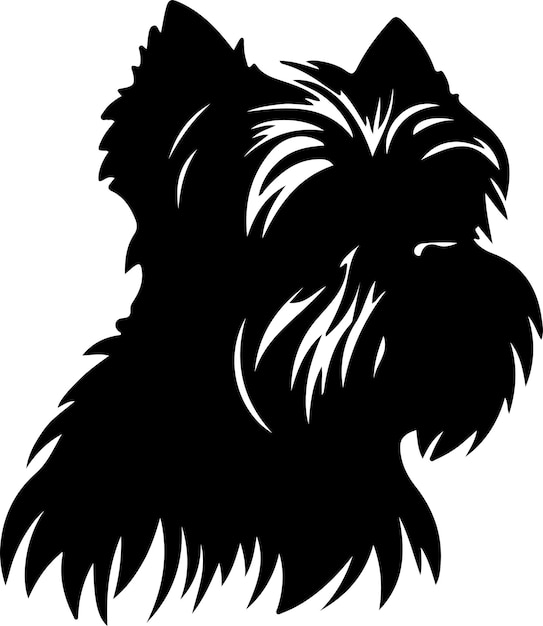 Affenpinscher black silhouette with transparent background