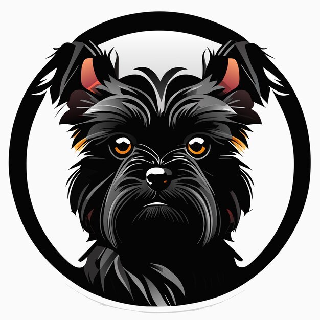 Vector affenpinscher sticker illustratie