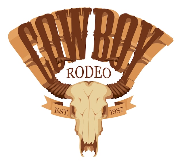 Vector affiche voor cowboyrodeo