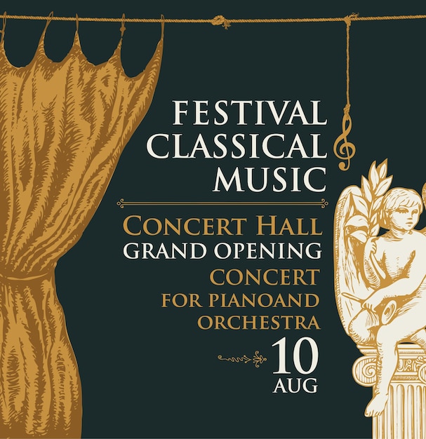 affiche voor festival van klassieke muziek