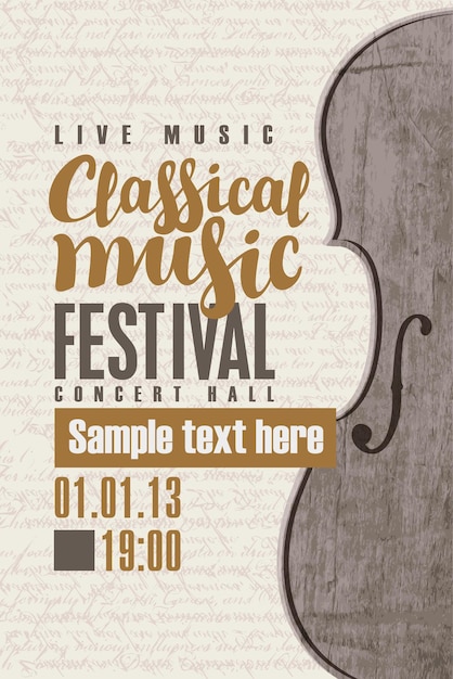 Affiche voor festival voor klassieke muziek