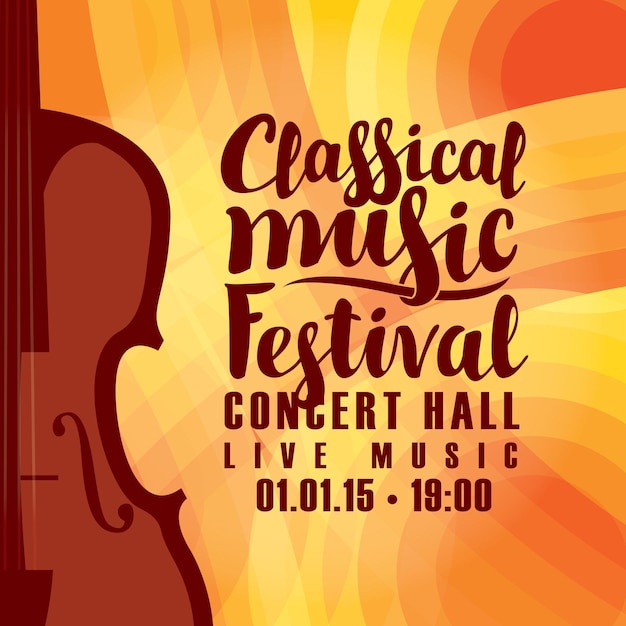 affiche voor festival voor klassieke muziek