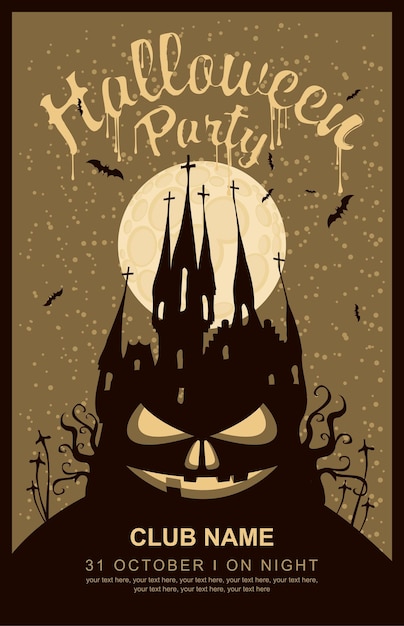 Affiche voor Halloween partij