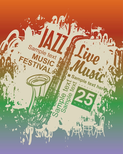 Affiche voor jazzfestival