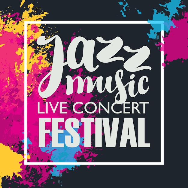 Affiche voor jazzmuziekfestival