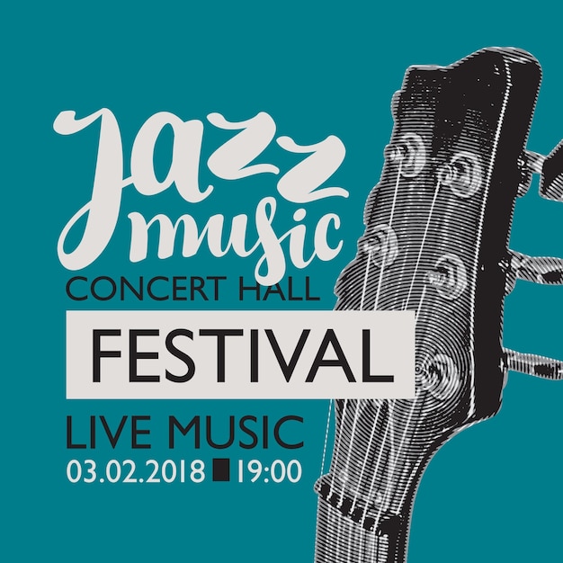 Affiche voor jazzmuziekfestival