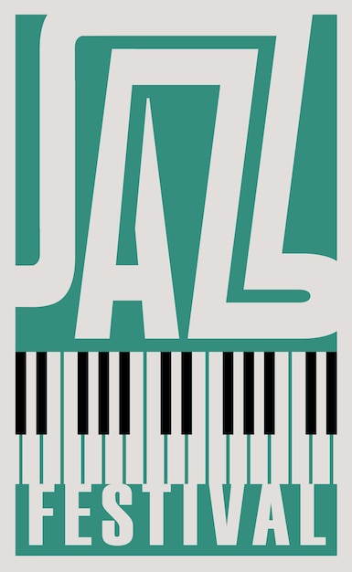 Affiche voor jazzmuziekfestival