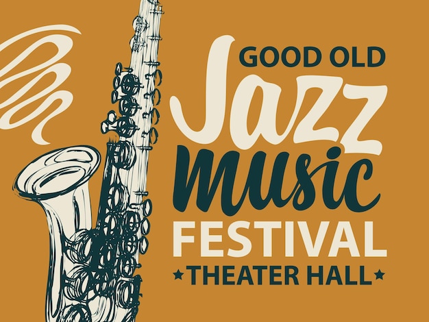 Vector affiche voor jazzmuziekfestival