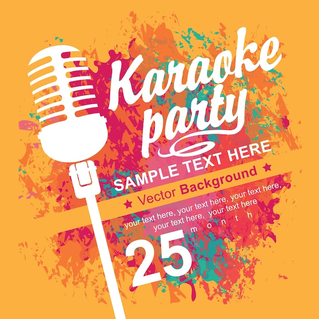 Vector affiche voor karaokefeestje