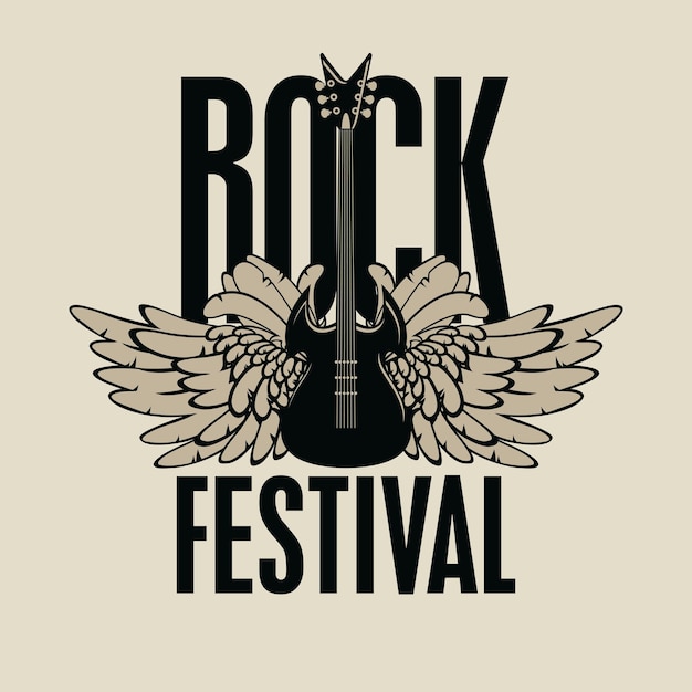 Vector affiche voor rockmuziekfestival