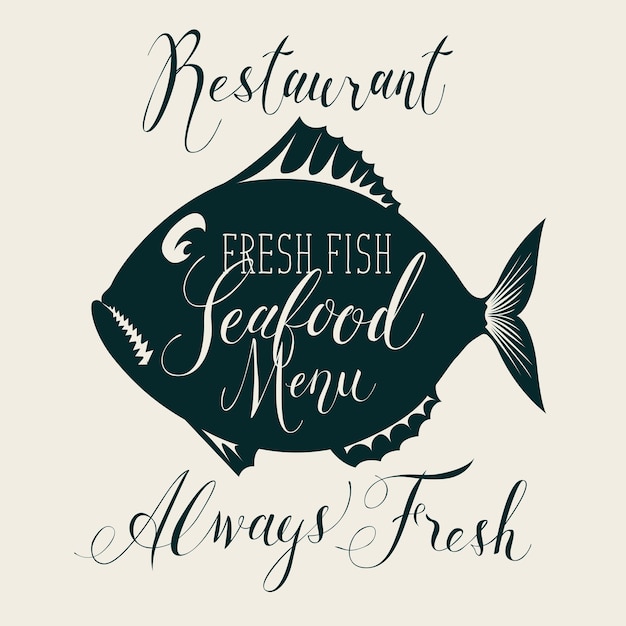 affiche voor visrestaurant