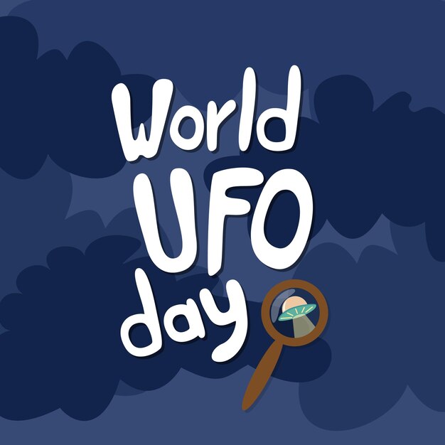 Affiche voor wereld ufo dag vectorillustratie