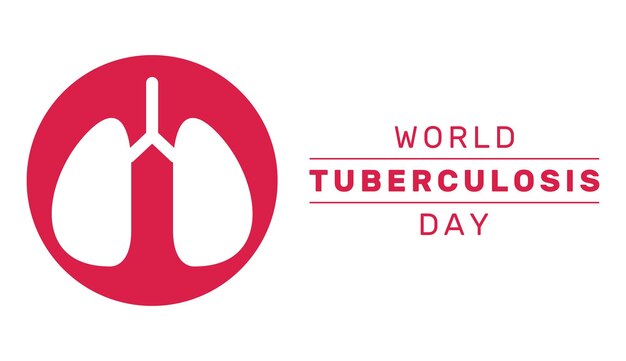 Affiche Wereldtuberculosedag. TB bewustzijn teken. Medische solidariteitsdag concept