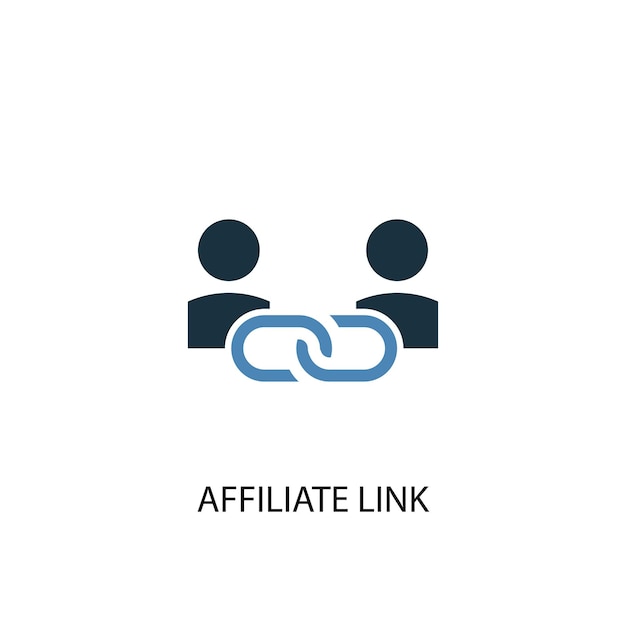 Affiliate Link concept 2 colored icon. Simple blue element illustration. Affiliate Link concept symbol design. Can be used for web and mobile UI/UX