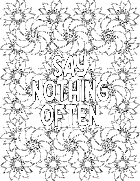 Affirmation Coloring Pages Floral Coloring Pages for Selflove for Kids and Adults