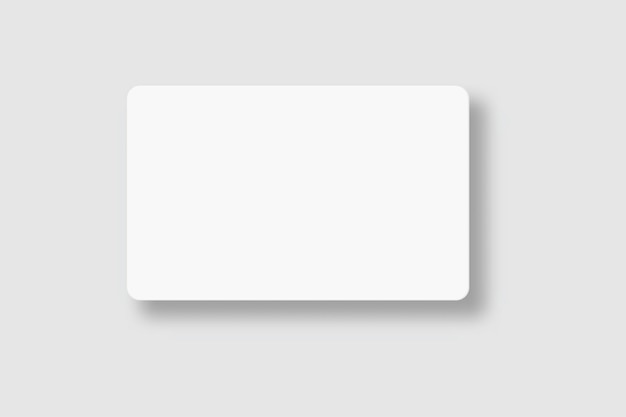 Afgeronde hoeken visitekaart cadeaukaart of creditcard Mockup voor papierwaren document voucher