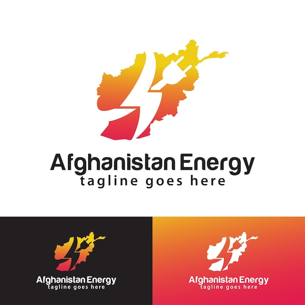 Vettore modello di progettazione del logo dell'energia dell'afghanistan