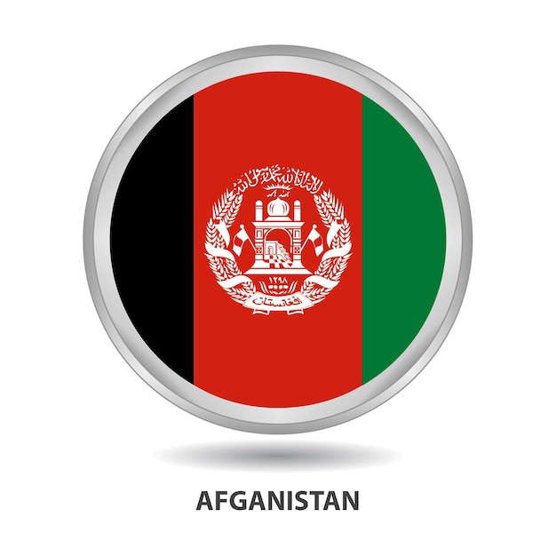 Afghanistan  flag badge, icon, button, vector series