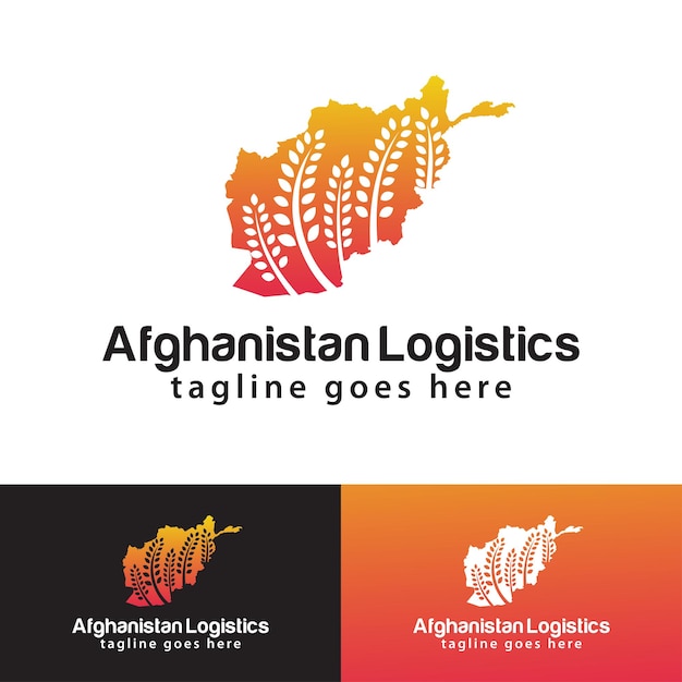 Modello di progettazione del logo della logistica alimentare dell'afghanistan