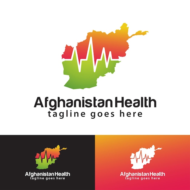 Modello di progettazione del logo della salute dell'afghanistan