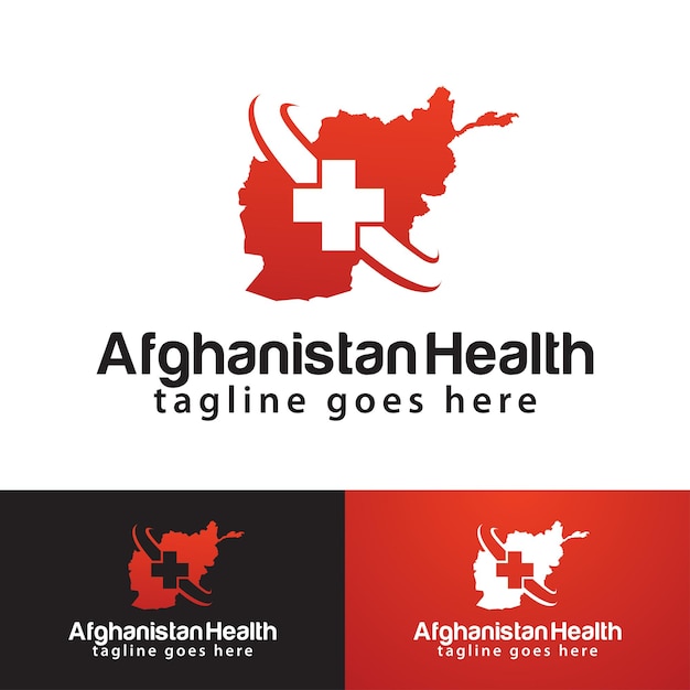 Modello di progettazione del logo della salute dell'afghanistan