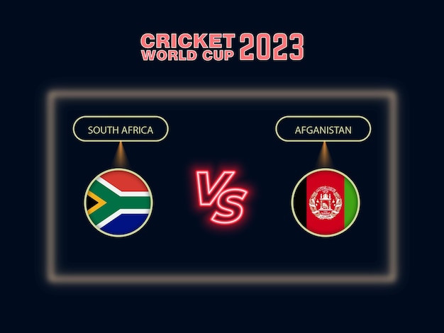 Programma della coppa del mondo di cricket afghanistan vs sud africa design 2023