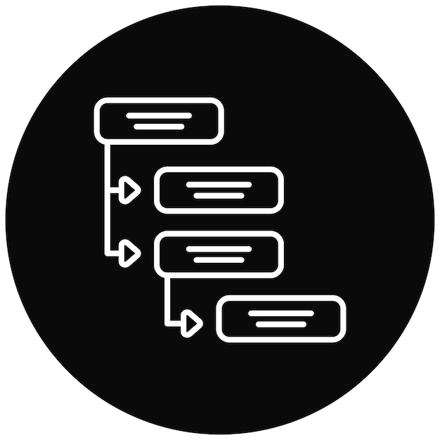 Afhankelijkheidsiconen vectorbeeld Kan worden gebruikt voor computerprogrammering
