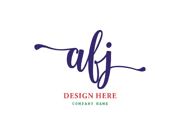 AFJ lettering logo is simple easy to understand and authoritative