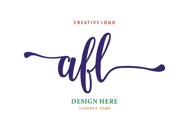 Il logo lettering afl è semplice, facile da capire e autorevole