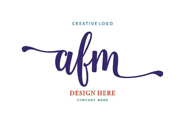 AFM lettering logo is simple easy to understand and authoritative