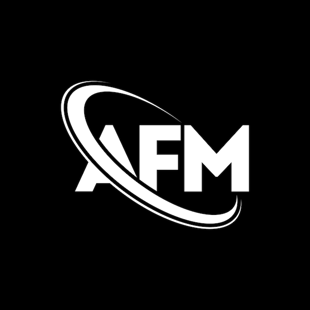 AFM logo AFM letter AFM letter logo ontwerp Initialen AFM logo gekoppeld aan cirkel en hoofdletters monogram logo AFM typografie voor technologiebedrijf en vastgoedmerk